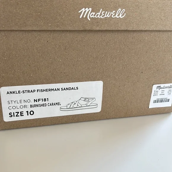 MADEWELL leather ankle strap platform fisherman sandals in burnished caramel - Picture 4 of 4